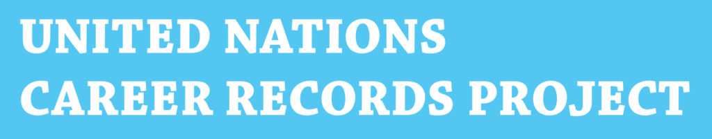Invitation from the UN Career Records Project - October 2026